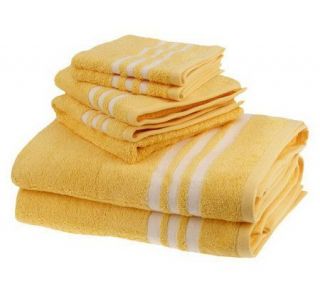 Liz Claiborne New York Bold Color 6 piece Bath Towel Set —