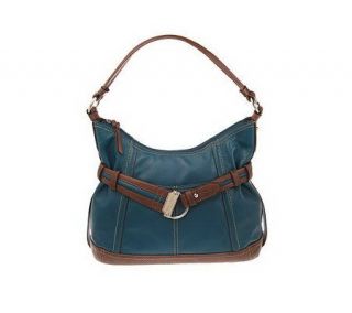 Tignanello Glove Leather Belted Cinched Hobo Bag —
