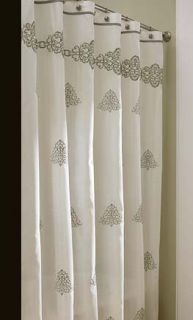 Croscill Gracie Shower Curtain Dispenser 3pc Set Green