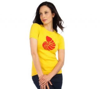 Isaac Mizrahi Live Sweater with Shell Design —