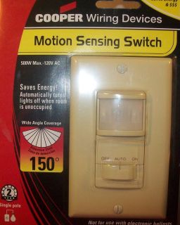 Cooper Wiring Devices Motion Sensing Switch Single Pole
