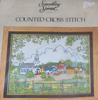 Candamar New England Village Cross Stitch Kit 20x16 NIP