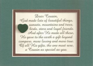 Cousins Family Friends God Made Verses Poems Plaques
