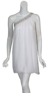 Calvin Klein Angelic White Silk Chiffon Dress 10 New