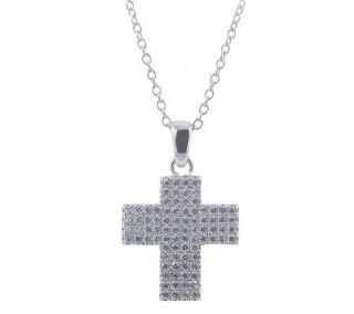 Epiphany Diamonique Cross Pendant with18 Chain —