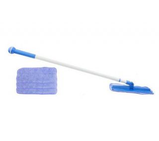 Don Asletts Microfiber Mop w/ Telescoping Handle and 3 Microfiber Pads 