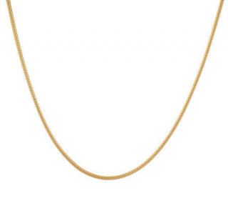 Veronese 18K Clad 100 inch Snake Chain Necklace —