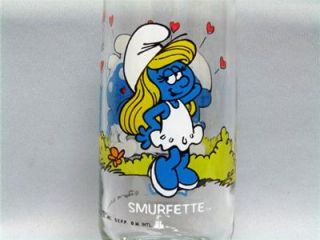 Complete Sets 1982 and 1983 Smurf Hardees Glasses Tumblers Excellent