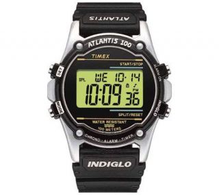 Timex Mens Atlantis 100 Polyurethane Strap Watch —