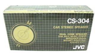 NEW NIB 2X JVC CS 304 Car Stereo Speakers 3 5 30w Dual Cone 4ohm MADE