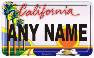 Create Your Own Personalized California License Plate Put Any Name