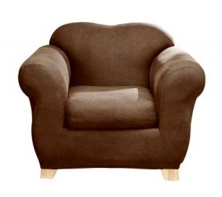 Sure Fit Stretch Leather 2 Piece Chair Furniture Cover —