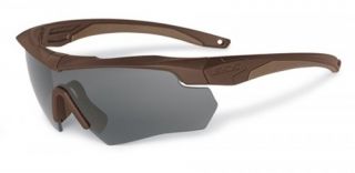 ESS Crossbow Sunglasses, Coyote Tan, Hard Case, 2 Lens