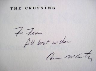 Signed 1st 8th The Crossing Cormac McCarthy Inscribed