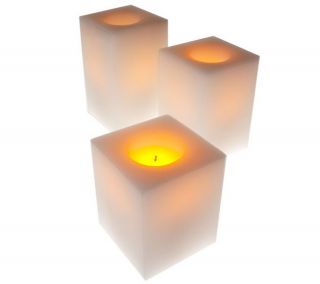CandleImpressio Set of 3 Flameless Vanilla Scented Candles —