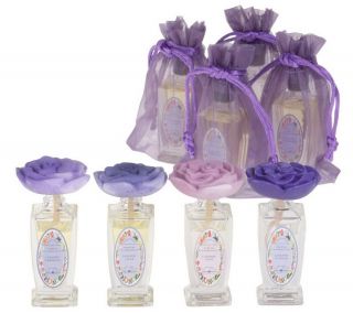 Set of 4 French Room Fragrances with Gift Bags by Lori Greiner