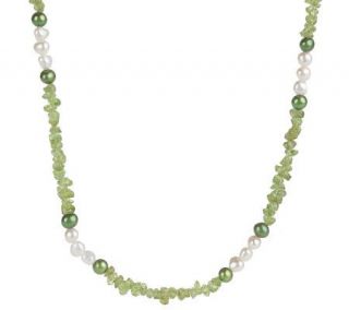 Lee Sands Peridot & Cultured FreshwaterPearl Necklace —