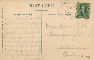 MD Cumberland Queen City Hotel mailed 1908 Early T65047