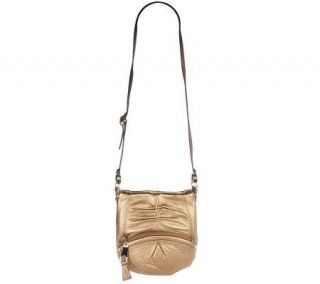 Makowsky Glove Leather Crossbody Bag with Zip Front Pocket 