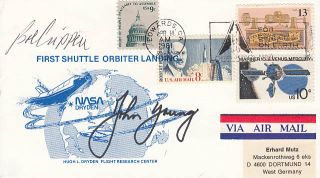 sts 1 landing cover handsigned crippen ap young