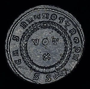  coin of the Emperor Crispus, dating to approximately 317 326 AD
