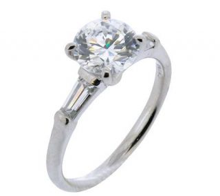 Epiphany Diamonique 2.50 ct tw Round and Baguette Ring   J111676