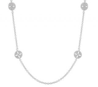As Is Leslie Greene Sterling 1/4cttw Round StationNecklace   J157517