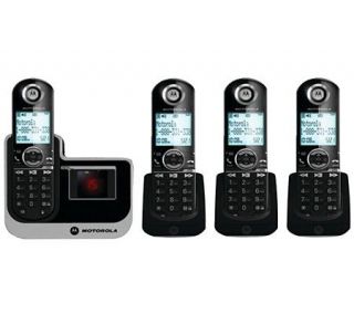 Motorola L804 DECT 6.0 Answering System, 4 Cordless Handsets   E253584