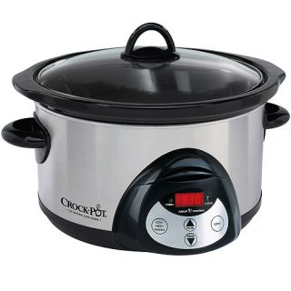   SS 5 Quart Countdown Slow Cooking Crock Pot Cooker, Stainless Steel