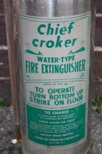 Vintage Chief Croker Stainless Steel Fire Extinguisher Water
