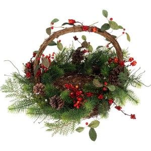  RAZ Over The River 17 in Mixed Pine and Berry Basket OT 3002505