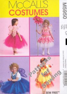 Pattern Sewing McCalls Costume Girl Princess Fairy Angel Size 4 6 New