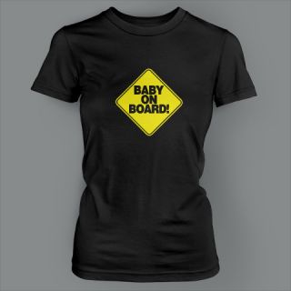 Baby on Board Funny Pregnant Halloween Maternity Ladies T Shirt