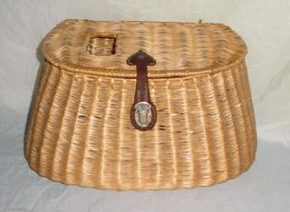 Old Tight Weave Creel With Tooled leather Strap