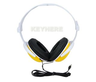  Yellow Smile Face Earphones Headphones Headset for Computer  PSP DJ