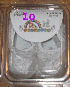  Newborn Girl Boy White Satin Crib Shoes Baby Doll Reborn Dolls 10