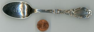  & BARTON Sterling Silver Souvenir Spoon, PASADENA, CA The Crown City