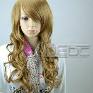 New Sexy Fashion Cosplay Party Wine Red Burgundy Long Hair Wave Curly
