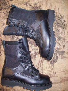 Bates Gortex Black Leather 8 Boots Military Police Womens 6 Youth 4 5