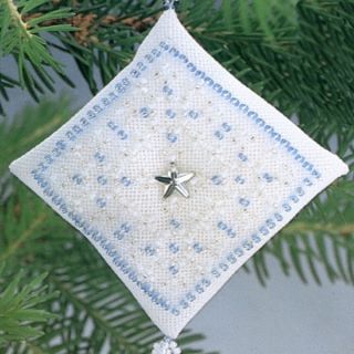 Blue Crystal Star Tiny Treasured Diamond Ornament Kit Mill Hill 1996