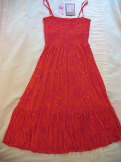Juicy Couture Leaf Print Dress Prep Cool Color Sz M   Tea Length