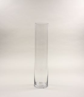 Wholesale Clear Cylinder Glass Vase 4 Opening x 18 Height (12pcs