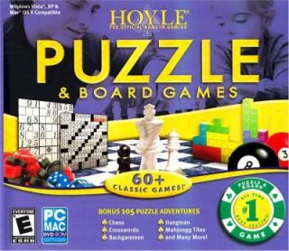 HOYLE PUZZLE AND BOARD GAMES for PC & MAC XP/VISTA SEALED NEW