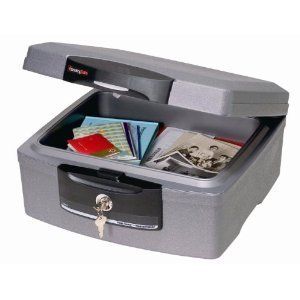 SentrySafe H2300 0.36 Cubic Foot Fire Safe Waterproof Chest, Silver