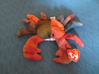 Mint Ty Claude Beanie Babies Crab Stuffed Animal New Sale