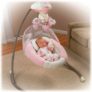 Fisher Price My Little Sweetie Baby Cradle Swing w Music W9510