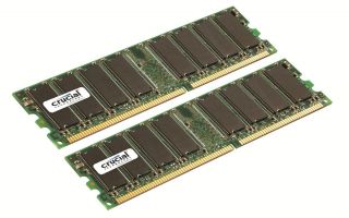 GB 2x1GB Kit Crucial Desktop Memory RAM DDR 333 MHz PC 2700