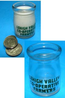 Vintage Dairy Creamer Small Bottle Lehigh Valley Co Operative Frmers
