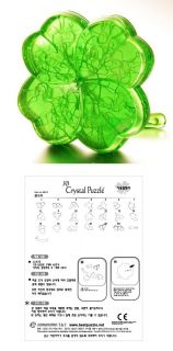 3d puzzle 42 pieces a four leaf clover crystal puzzles brand jeruel