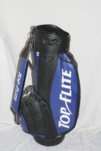 Top Flite Golf Bag Staff Cart Caddy Club Pro Signature Black Blue